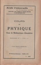 Cours physique. classe d'occasion  France