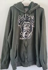 Gas Monkey Garage Army Green Zip Up Hoodie Size 2XL for sale  Shipping to South Africa