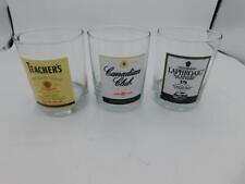 Used, Lot of 3 Teacher's Laphroaig Canadian Club Whiskey Rocks / Low Ball Glasses NICE for sale  Shipping to South Africa