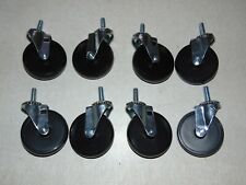 Used, 8 New 4" Ball Bearing Swivel Casters with 1/2" Threaded Stem Mount Bulk Caster for sale  Shipping to South Africa