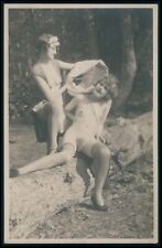 French full nude woman Outdoor lesbian Grundworth original c1925 photo postcard for sale  Shipping to South Africa