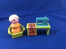 Vintage Fisher Price Little People Green Sewing Machine Grandma Chair for sale  Shipping to South Africa