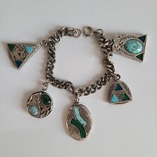 Bracelete raro nó celta dupla face falso turquesa cobra totem étnico, usado comprar usado  Enviando para Brazil
