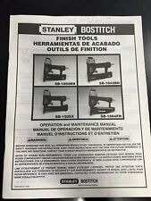 Manual de operación y mantenimiento de herramientas de acabado Stanley Bostitch SB-1850BN 1842BN segunda mano  Embacar hacia Mexico