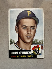 1953 Topps #223 John O'Brien Pirates Crease for sale  Shipping to South Africa