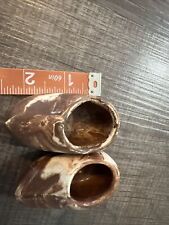Usado, Tamancos decorativos holandeses para sapatos pintados à mão marrom cerâmica Delft mini 2” comprar usado  Enviando para Brazil