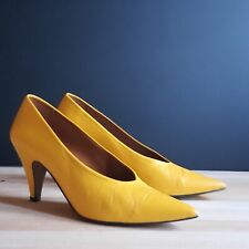 Yellow leather shoes for sale  LONDON