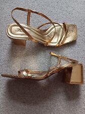 Zara gold strappy for sale  PORTH