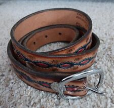 Vintage Leather Hand Tooled Alaska Belt 48" for sale  Shipping to South Africa