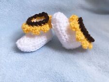 Sunflower baby booties for sale  BROMLEY