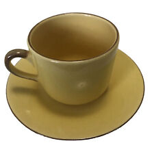 French Vintage Le Poet-Laval Set of 3 Cups/Saucers Mustard Yellow Mint Condition for sale  Shipping to South Africa