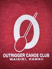 Vtg Outrigger Canoe Club Waikiki, Hawaii Shirt Medium Red Rowing Crew Kayak SUP for sale  Shipping to South Africa