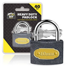 2pk Padlock 40mm Heavy Duty Iron Outdoor Shed Safety Security Shackle Lock 4 Key for sale  Shipping to South Africa