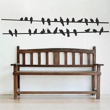 Used, Birds On Wire Wall Decal, Birds Sitting Still Wall Vinyl, Animal Art Decor, a99 for sale  Shipping to South Africa