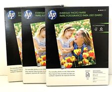 Papel fotográfico diario HP semi brillante 8,5 x 11 paquetes de 3, 1 abierto, 147 hojas totales segunda mano  Embacar hacia Argentina