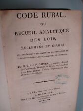 Code rural analytique d'occasion  Toulon-