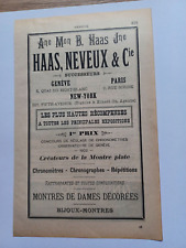 Ancienne publicité horlogerie d'occasion  Les Gras