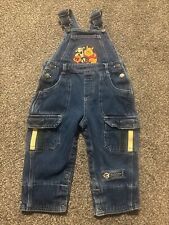 Vintage Toddler/ Baby Winnie The Pooh Blue Denim Jeans Overalls Bibs Size 18 M, used for sale  Shipping to South Africa