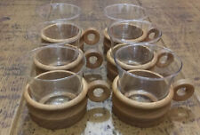 Glass cups wooden for sale  CRICKHOWELL