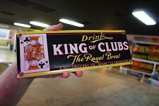 SIGNO DE METAL PORCELINA KING OF CLUBES CERVEZA LA CROSSE DISTRIBUIDOR TARJETAS WISCONSIN CERVEZA 66, usado segunda mano  Embacar hacia Argentina