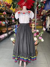 2 piezas Falda Folklórica Mexicana Lisa con Top segunda mano  Embacar hacia Mexico