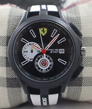 Usado, Reloj de pulsera informal Ferrari cronógrafo esfera negra para hombre con fecha banda Ruber segunda mano  Embacar hacia Argentina