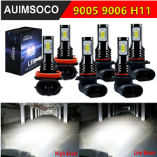 9005 H11 9006 Combo LED Headlight Hi/Low Beam Fog Light Bulbs Bright White 6500K for sale  USA