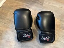I Love Kickboxing 12 Oz  Black MMA Boxing Style Gloves Adult-Martial Arts EUC for sale  Shipping to South Africa
