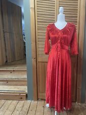 Usado, Maxi vestido de terciopelo rojo tomate triturado S/M segunda mano  Embacar hacia Argentina