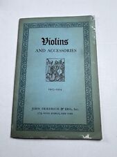 Catálogo de violines y accesorios para violín 1923-1924 John Friedrich  segunda mano  Embacar hacia Argentina