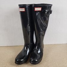 Hunter Women's Original Gloss Tall W23616 Black Rain Boot Size 6 Womens, 5 Mens, used for sale  Shipping to South Africa