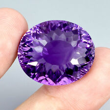 Oval Fancy Cut Natural Purple Amethyst 31.51ct 22x18.5mm Marvelous Big Gemstone for sale  Shipping to South Africa