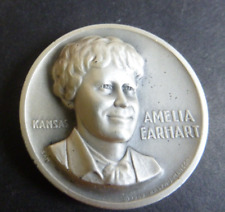 Medalha Usa "Amelia Earhart Grande Selo Do Estado Kansas" Raro comprar usado  Enviando para Brazil