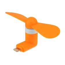 Used, Mini Mobile Apple iPhone Orange Fan Portable Cellphone Fan Noiseless Creative for sale  Shipping to South Africa