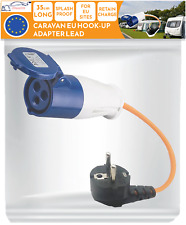 Xtremeauto European Caravan 16A Mains Hook Up Adapter Lead Camping Plug 200-250V, used for sale  Shipping to South Africa