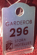 VINTAGE COLLECTABLE STORA HOTELLET GARDEROB 296 Room Fob Allmanna Brand till salu  Toimitus osoitteeseen Sweden