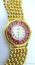 Vintage Relógio de Quartzo Pulseira de Contas Flutuantes Tom Dourado Móvel Novo comprar usado  Enviando para Brazil