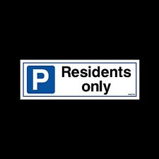 Residents plastic sign for sale  WARE