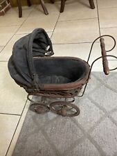 Vintage Antique Baby Doll Stroller wicker and steel Preowned  for sale  Mabank