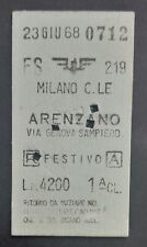 Biglietto ticket ferroviario usato  Italia