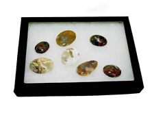 Natural Mineral 7 Stones with Case Craft Jewelry Brown Oval for sale  Shipping to South Africa