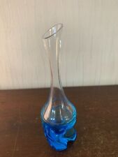 Vase soliflore bleu d'occasion  Baccarat
