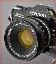Canon AE1 Noir Appareil Photo Slr Reflex 35mm Objectif Canon FD S.C 1,8/50mm  d'occasion  Domérat