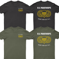 Novo Tropas Paraquedistas Fort Bragg Exército Escola Airborne T-shirt comprar usado  Enviando para Brazil