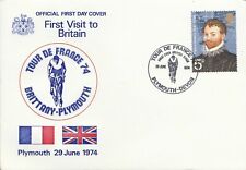Primera visita oficial del FDC a Gran Bretaña Tour de Francia 1974 – Plymouth MUY RARE segunda mano  Embacar hacia Argentina