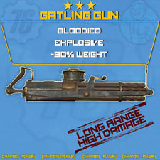 PC ⭐⭐⭐ BLOODIED EXPLOSIVE GATLING GUN! [-90% WEIGHT] LONG RANGE HIGH DAMAGE! ⭐⭐⭐ for sale  Shipping to South Africa