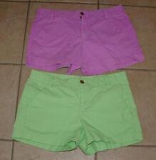 Lote de 2 shorts afundados de algodão roxo brilhante e verde tamanho 6 casual desgaste GAP comprar usado  Enviando para Brazil