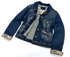 Auth Luxury Vintage Damska BURBERRY Niebieska dżinsowa kurtka jeansowa Rozmiar US8 UK10 S/M, używany na sprzedaż  PL