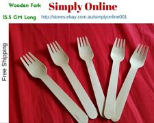 50-2000x Recycle Disposable Wooden Forks Eco friendly Compostable Wedding Party, used for sale  Shipping to South Africa