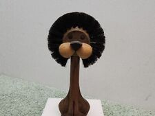 Teak Wood Lion Lint Brush ~ Laurids Lonborg Style MCM Denmark Vintage for sale  Shipping to South Africa